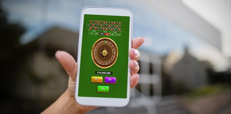 Pengguna meninjau level akun di ponsel